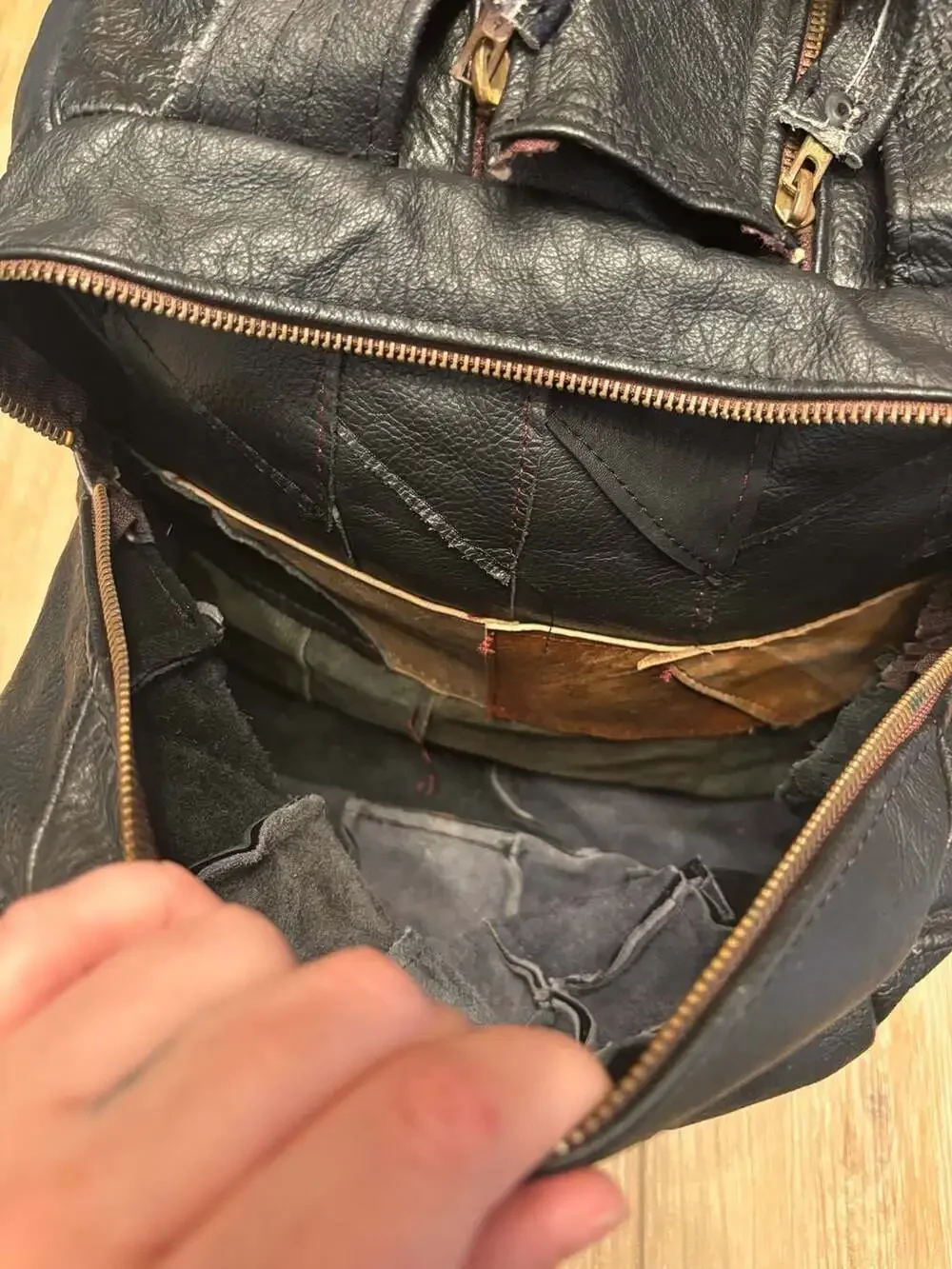 70s Vintage Large Black Genuine Cowhide Leather Travel Duffle Weekender Bag